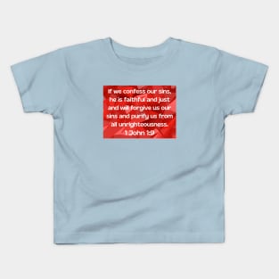 Bible Verse 1 John 1:9 Kids T-Shirt